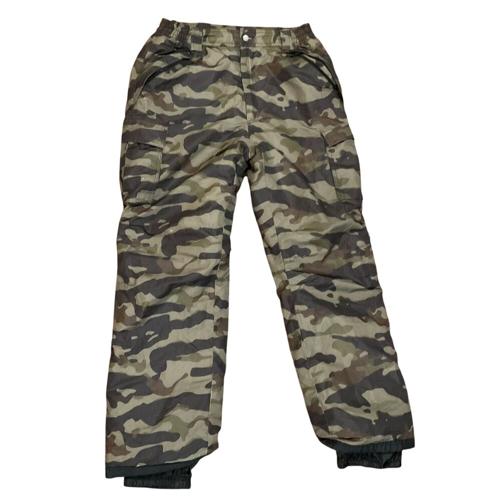 Sportcaster Camo Snowboard Ski Pants Mens L Waterproof Insulated